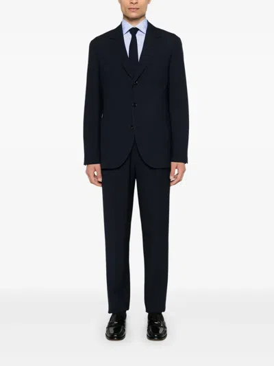 Canali Check-pattern Shirt In Blue