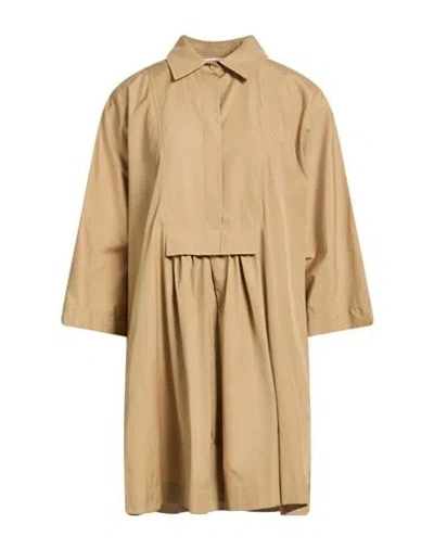 Max Mara Woman Mini Dress Camel Size 8 Cotton In Neutral