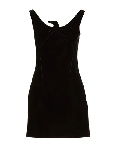 Givenchy Bow-detail Velvet Mini Dress In Black