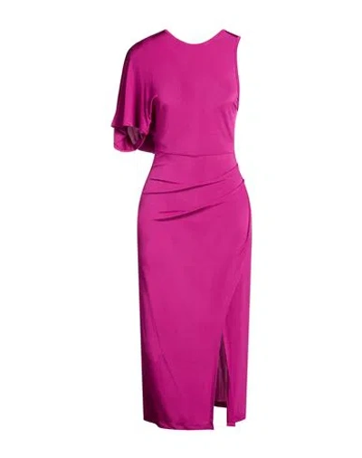 8pm Woman Midi Dress Mauve Size Xs Viscose, Elastane In Pink