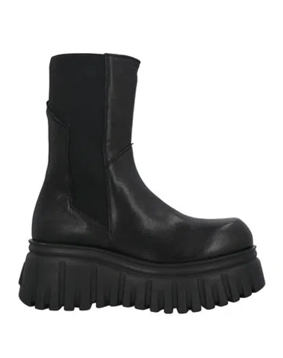 Aniye By Woman Ankle Boots Black Size 11 Leather In Black