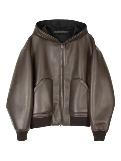 Salvatore Santoro Leather Jacket In Brown