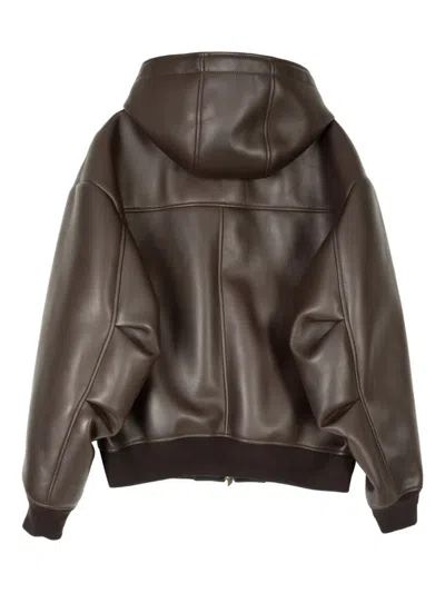 Salvatore Santoro Leather Jacket In Brown
