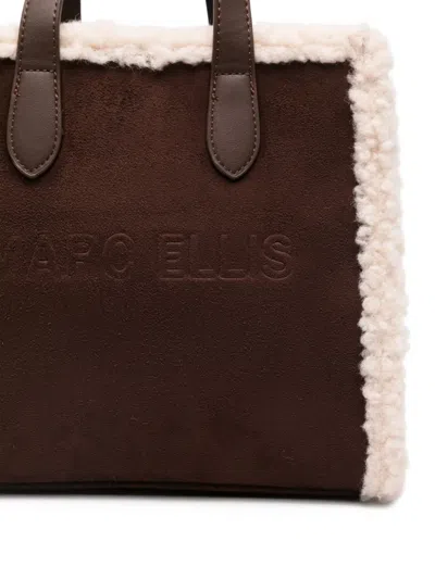 Marc Ellis Suede Tote Bag In Brown
