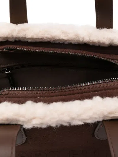 Marc Ellis Suede Tote Bag In Brown