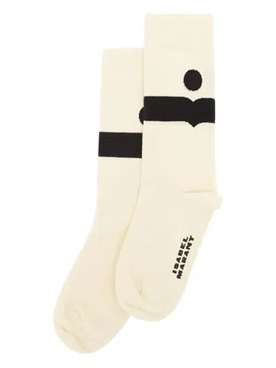 Isabel Marant Nesson Graphic Socks In Neutral