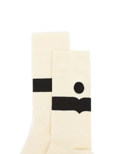 Isabel Marant Nesson Graphic Socks In Neutral