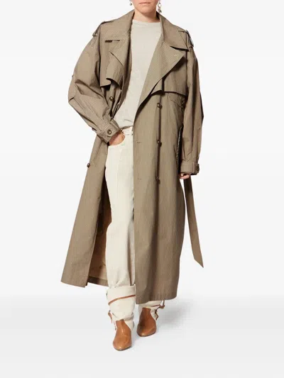 Isabel Marant Étoile Chilma Striped-pattern Coat In Brown