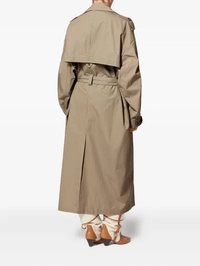 Isabel Marant Étoile Chilma Striped-pattern Coat In Brown