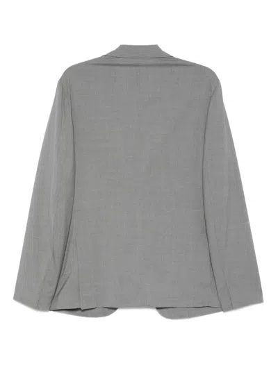 Eleventy Single-breasted Patch-pocket Blazer In Gray