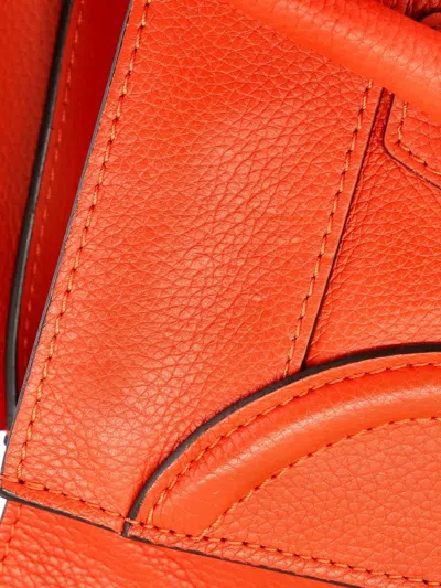 Pre-owned Celine Luggage Bag Grainy Leather Mini Tote Bag In Red