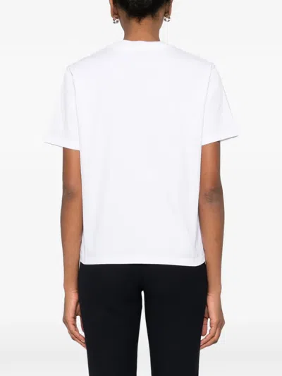 Casablanca Tennis Club Boxy Front Flame Cotton T-shirt In White