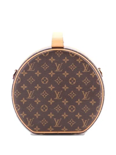 Pre-owned Louis Vuitton Petite Boite Chapeau Bag Monogram Canvas Crossbody Bag In Brown