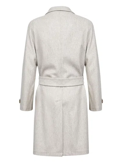 D4.0 Belted Coat In Gray