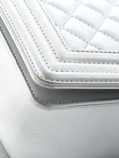 Pre-owned Chanel Boy Flap Bag Quilted Calfskin Old Medium Shoulder Bag In Green