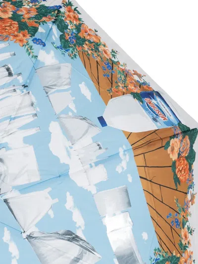 Moschino Floral-print Umbrella In Brown