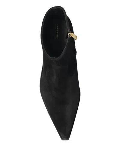 Anine Bing 45mm Pointed-toe Boots In Black