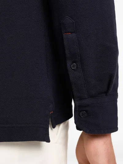 Orlebar Brown Garfield Long-sleeved Polo Shirt In Blue