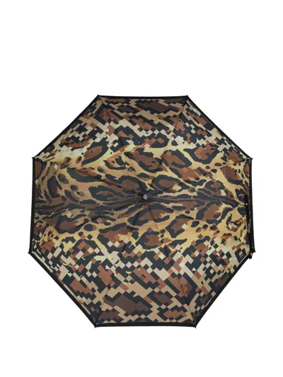 Moschino Pixel-print Umbrella In Blue