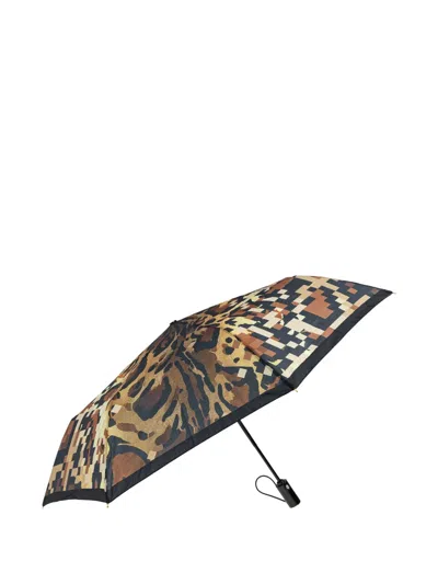 Moschino Pixel-print Umbrella In Blue