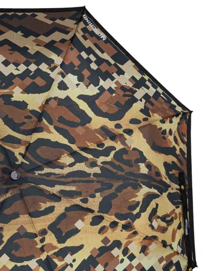 Moschino Pixel-print Umbrella In Blue