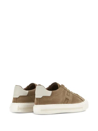 Hogan H691 Sneakers Suede Finish Rubber Sole In Brown