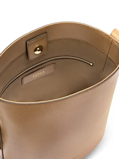 Furla Roxie Pendant Bucket Bag In Brown