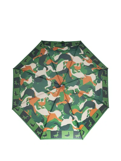Moschino Duck-print Umbrella In Brown