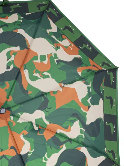 Moschino Duck-print Umbrella In Brown