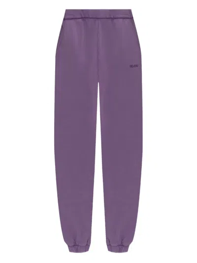 Attico Logo-embroidered Track Pants In Purple