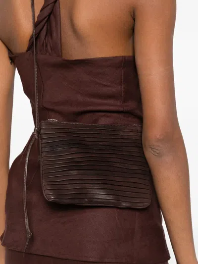 Sommet Countryrow Ruffled Cross Body Bag In Brown