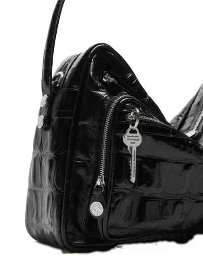 Acne Studios Camero Camera Zip-fastening Shoulder Bag In Black