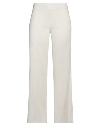 Alpha Studio Woman Pants Ivory Size 6 Linen, Cotton In White