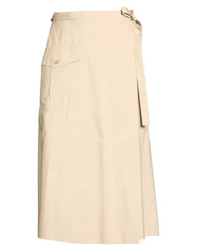 Aspesi Woman Midi Skirt Beige Size 10 Cotton In Neutral