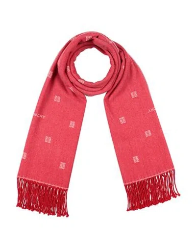 Givenchy Woman Scarf Tomato Red Size - Wool, Cashmere In Red