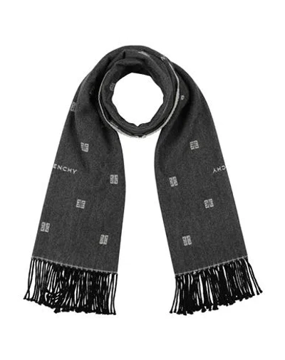 Givenchy Woman Scarf Black Size - Wool, Cashmere In Gray