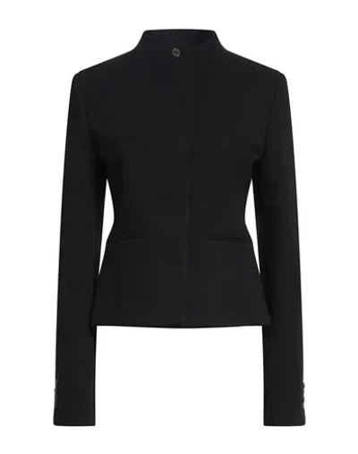 Courrèges Woman Jacket Black Size 6 Polyester In Black