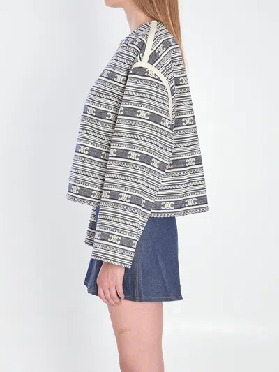 Celine Baja Wool And Cotton Jacket In Gray