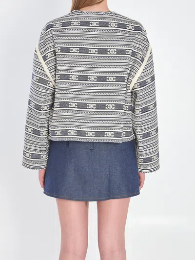 Celine Baja Wool And Cotton Jacket In Gray