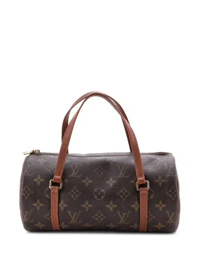 Pre-owned Louis Vuitton Papillon Handbag Monogram Canvas 26 Satchel In Brown