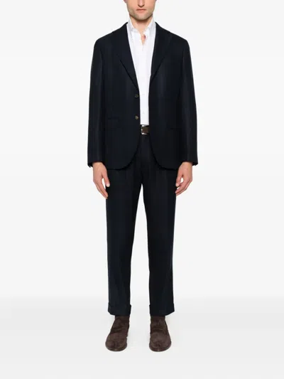 Eleventy Single-breasted Suit In Blue