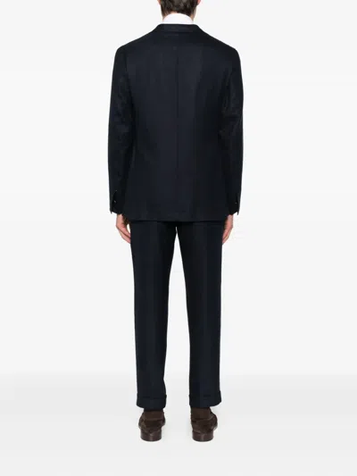 Eleventy Single-breasted Suit In Blue