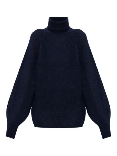 By Malene Birger Magoo Raglan-sleeve Tutleneck Sweater In Blue