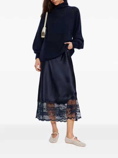 By Malene Birger Magoo Raglan-sleeve Tutleneck Sweater In Blue