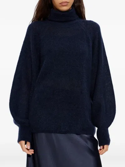 By Malene Birger Magoo Raglan-sleeve Tutleneck Sweater In Blue