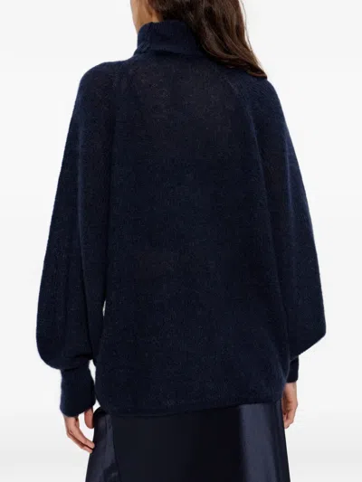 By Malene Birger Magoo Raglan-sleeve Tutleneck Sweater In Blue
