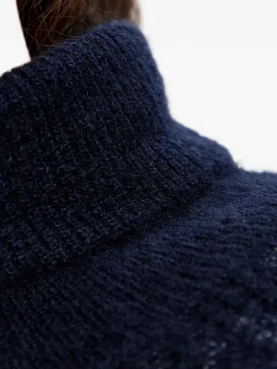 By Malene Birger Magoo Raglan-sleeve Tutleneck Sweater In Blue