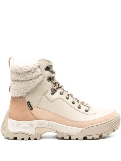 Clarks Originals Atl Hike Shearling Boots In Neutral