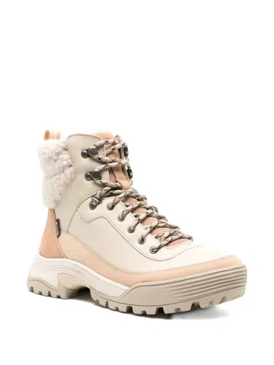 Clarks Originals Atl Hike Shearling Boots In Neutral