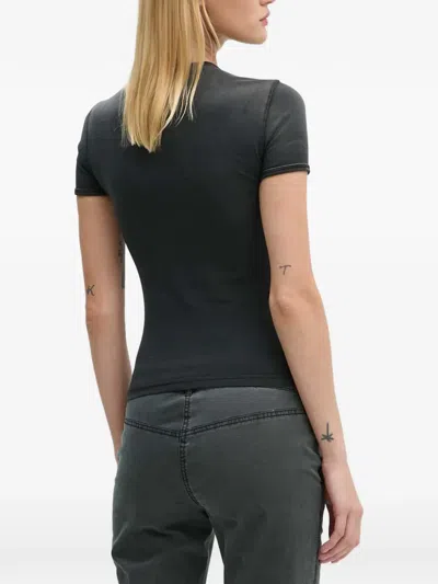 Diesel Sequin-graphic T-shirt In Black